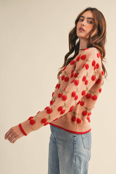 Gianna Cherry Sweater