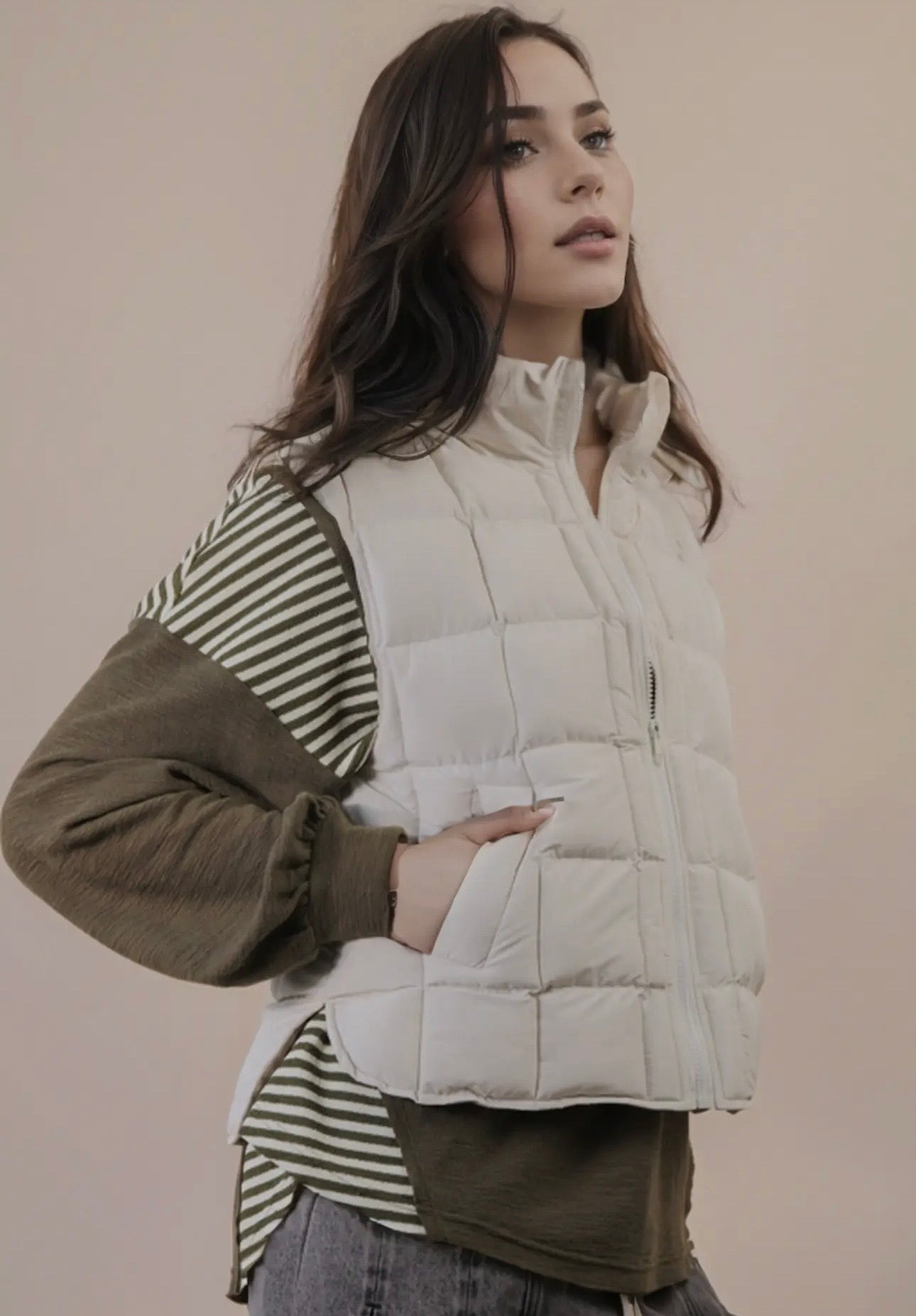 Rowan Solid Puffer Padded Warm Vest