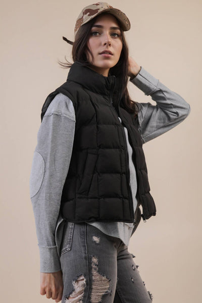 Rowan Solid Puffer Padded Warm Vest