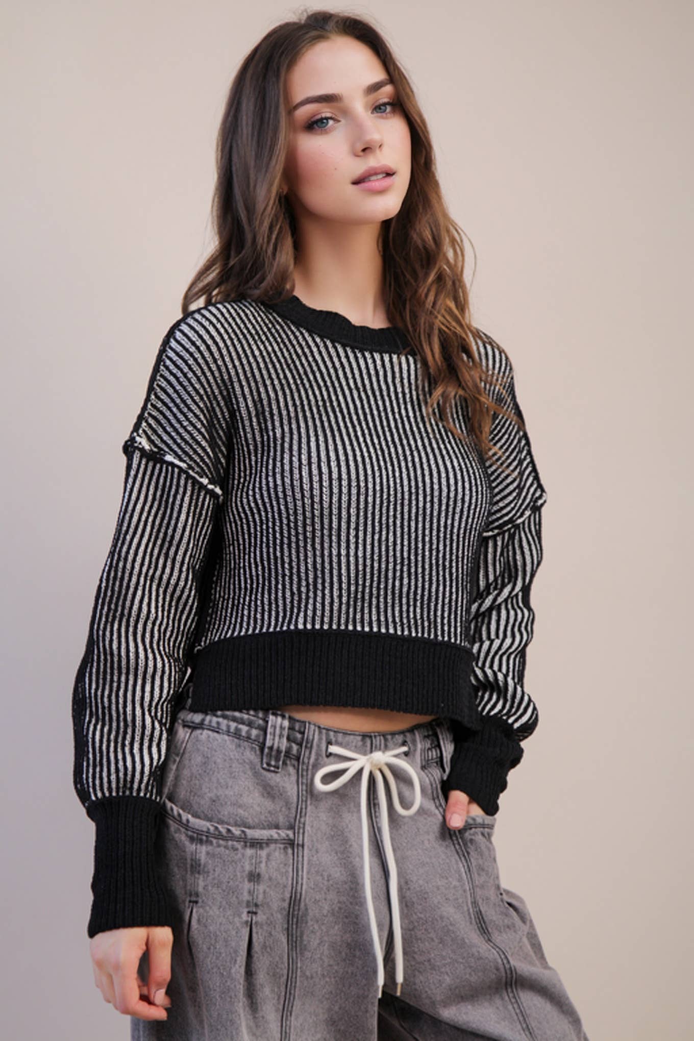 Horizon Two Tone Stripe Sweater
