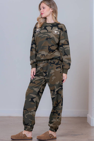 Lounge Ranger Camo sweat set