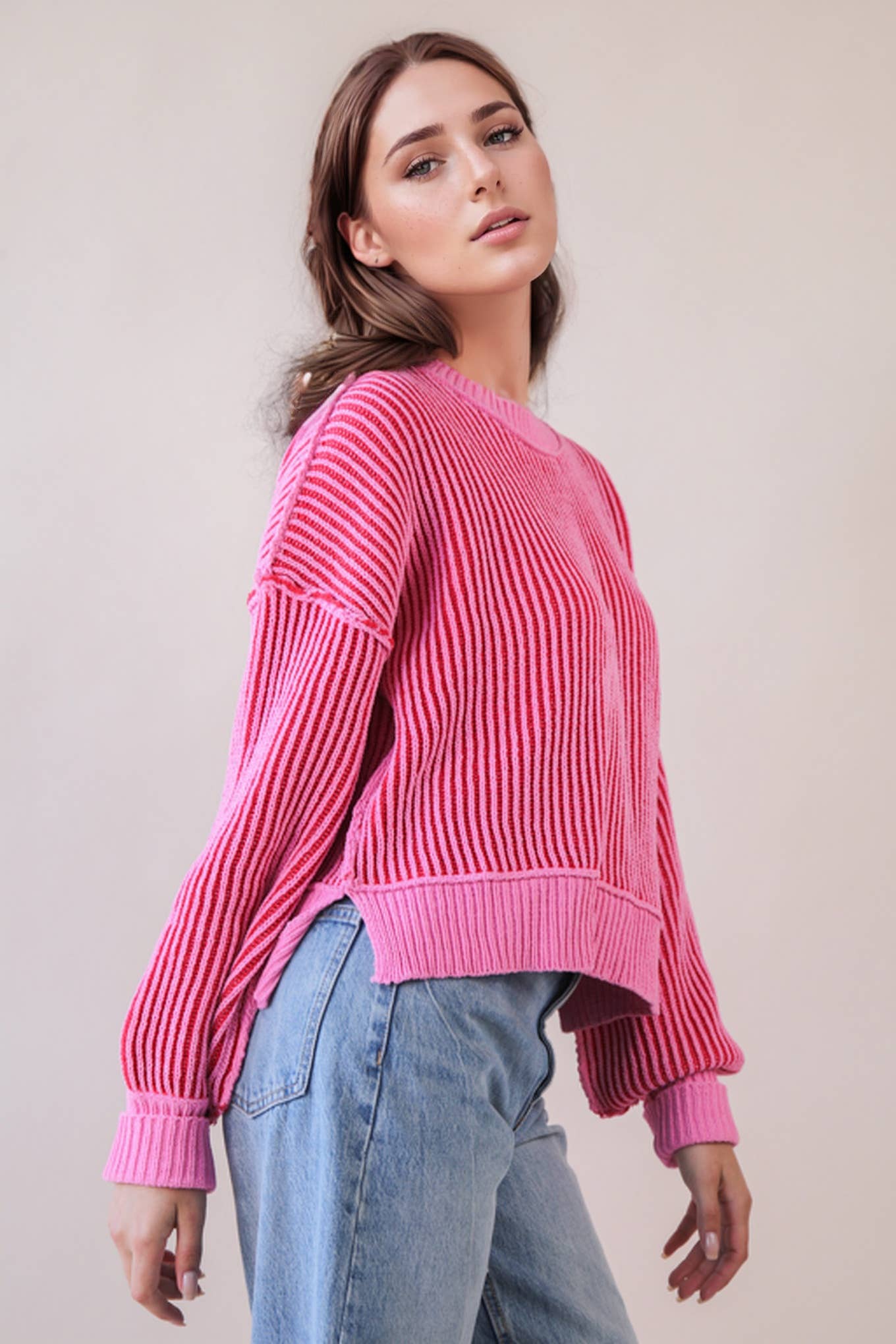Horizon Two Tone Stripe Sweater