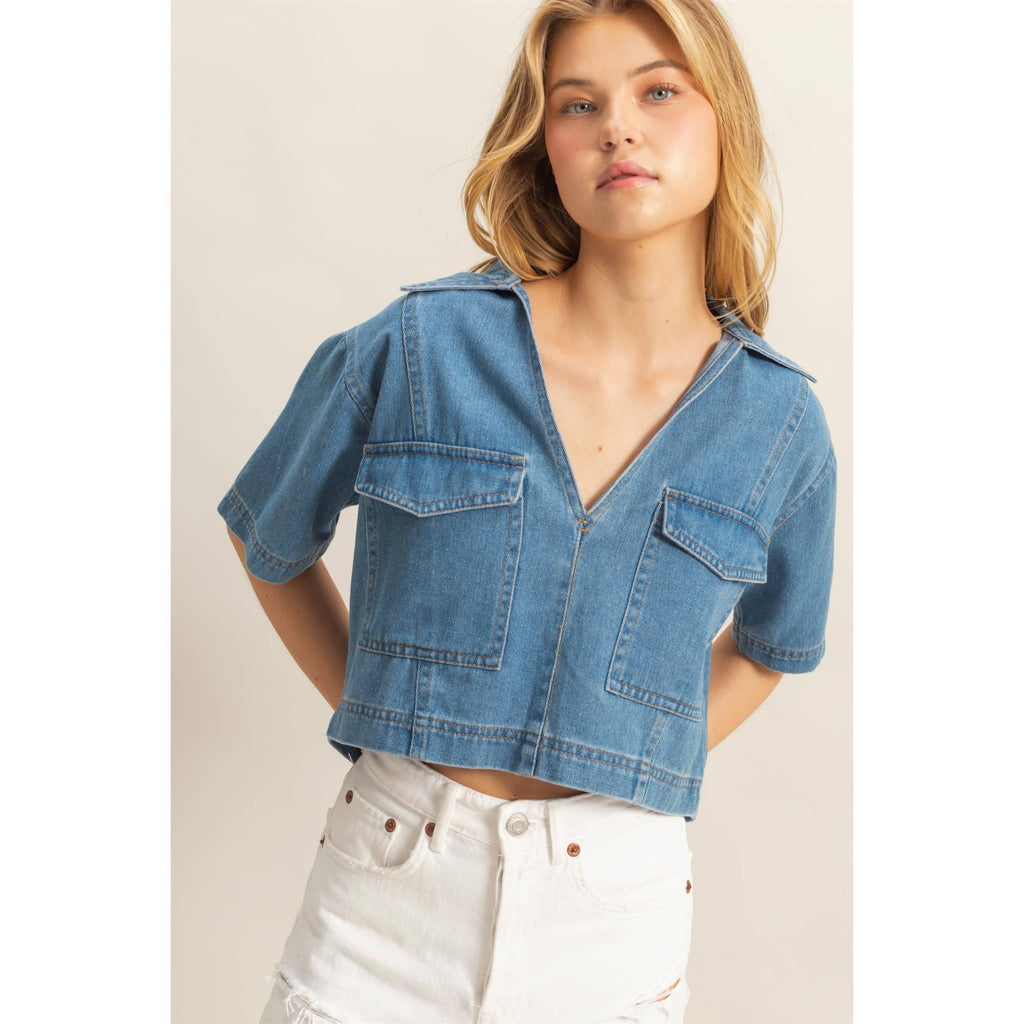 Clarice denim top