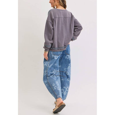 Floral Barrel Jeans