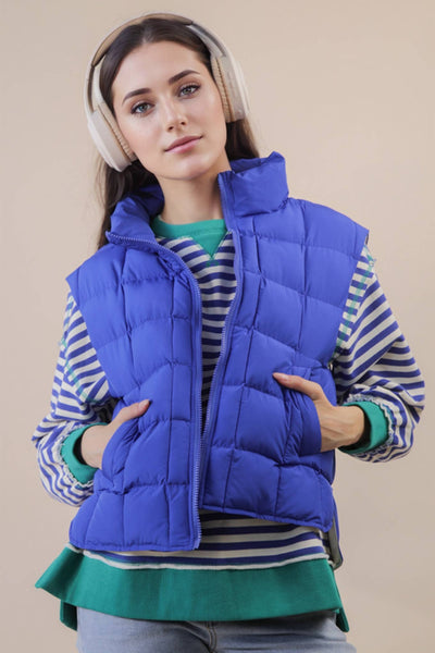 Rowan Solid Puffer Padded Warm Vest