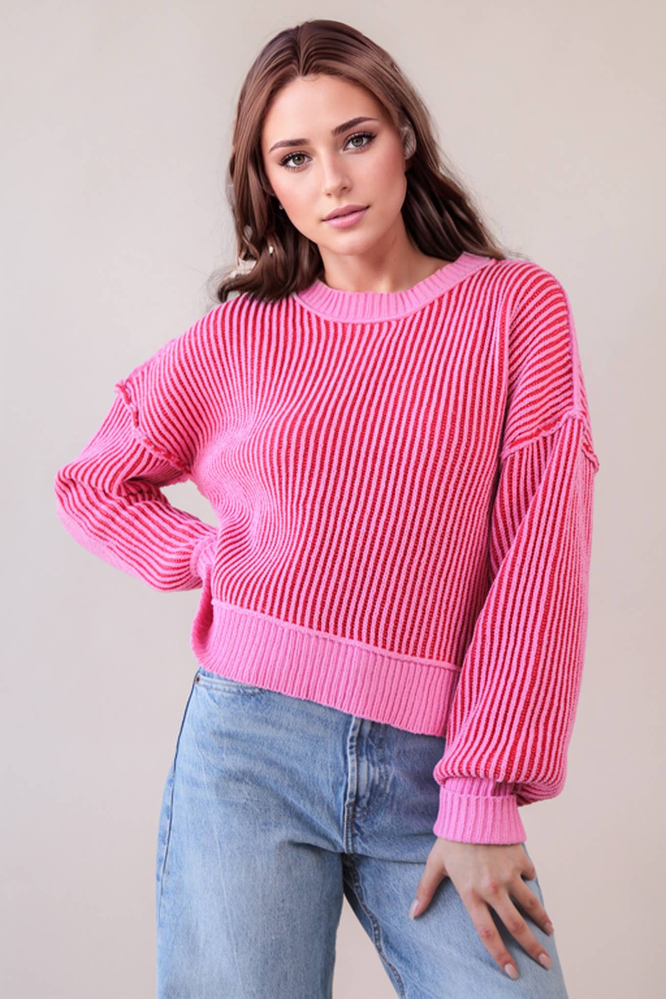 Horizon Two Tone Stripe Sweater