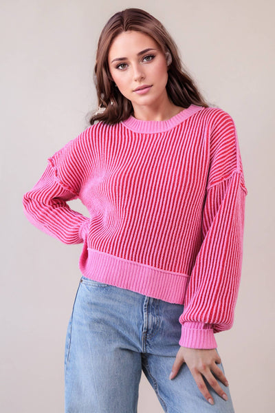 Horizon Two Tone Stripe Sweater