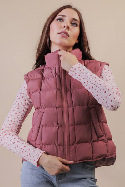 Rowan Solid Puffer Padded Warm Vest