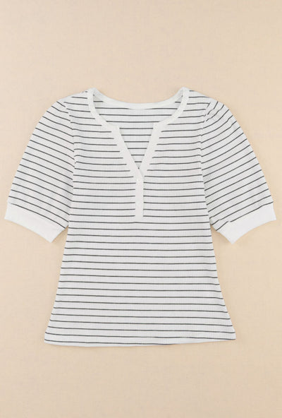 Striped Short Sleeve Top