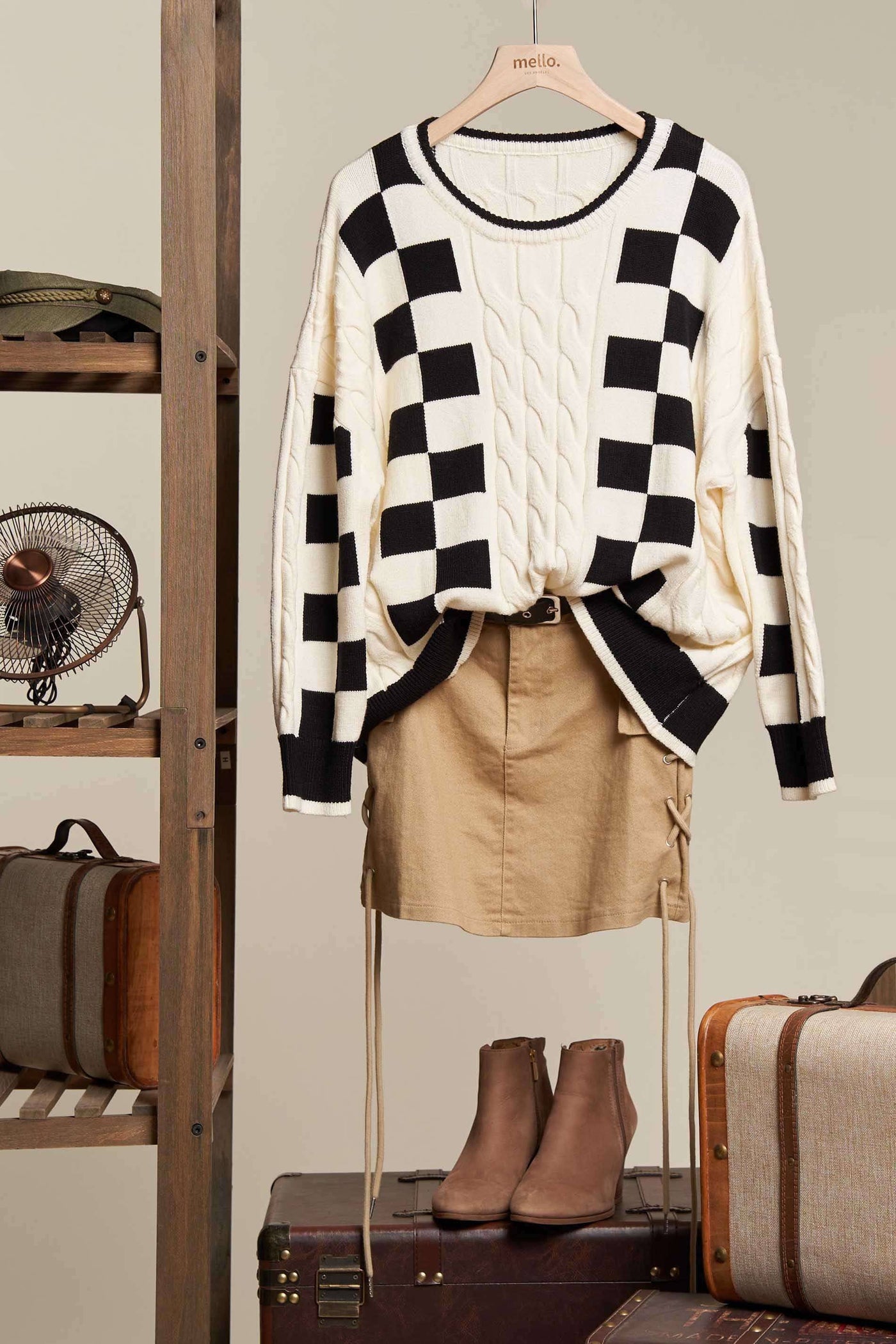 Harper Checker Sweater