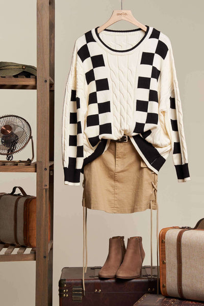 Harper Checker Sweater