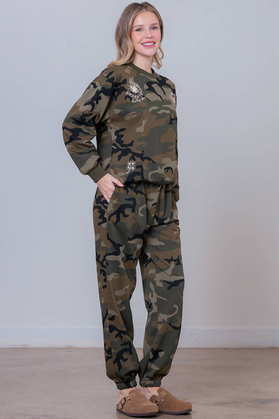 Lounge Ranger Camo sweat set