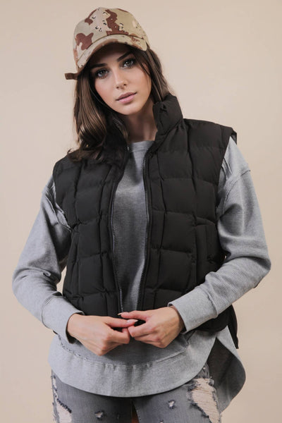 Rowan Solid Puffer Padded Warm Vest