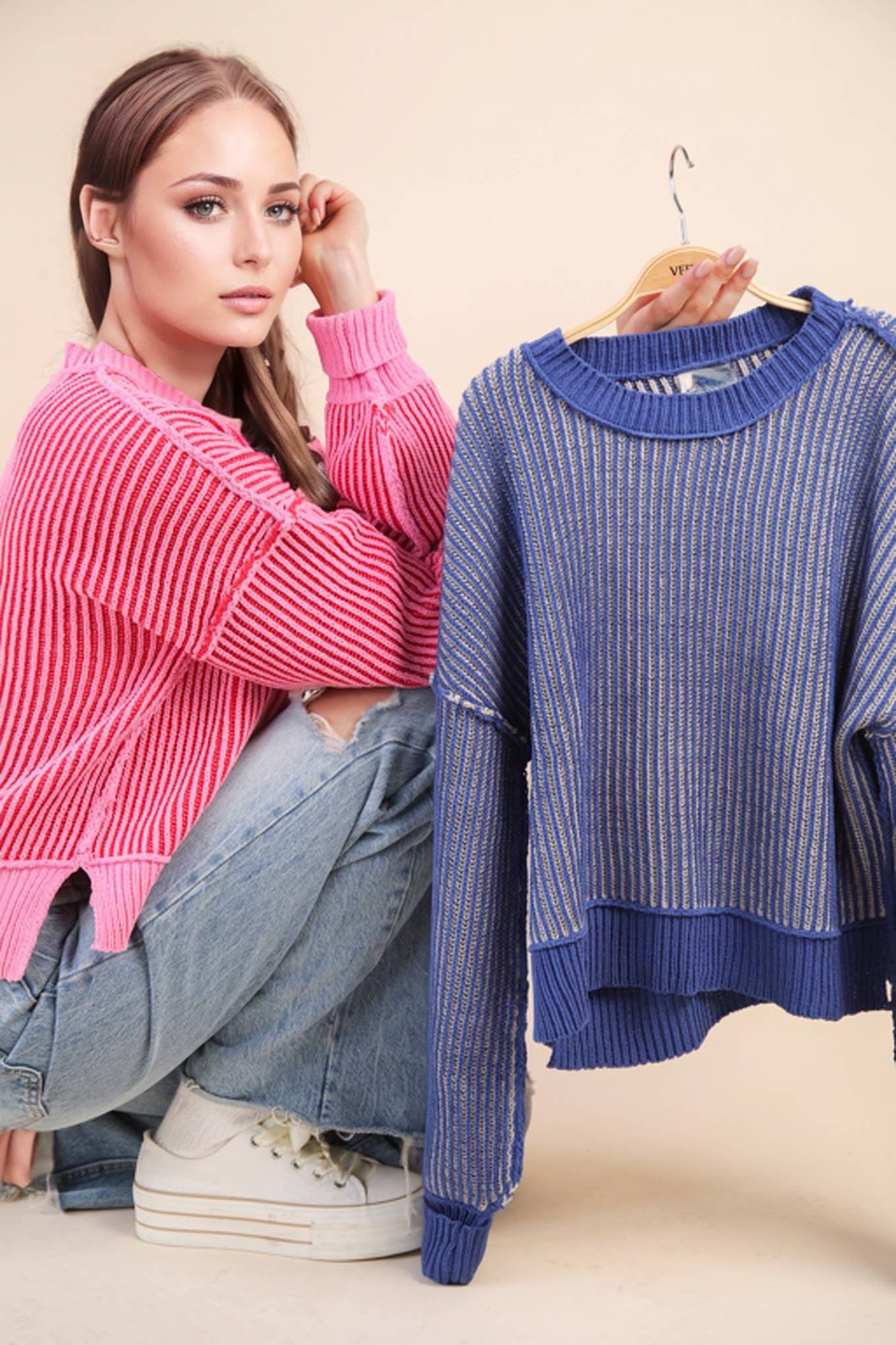 Horizon Two Tone Stripe Sweater