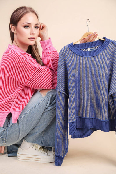 Horizon Two Tone Stripe Sweater