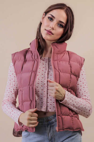 Rowan Solid Puffer Padded Warm Vest