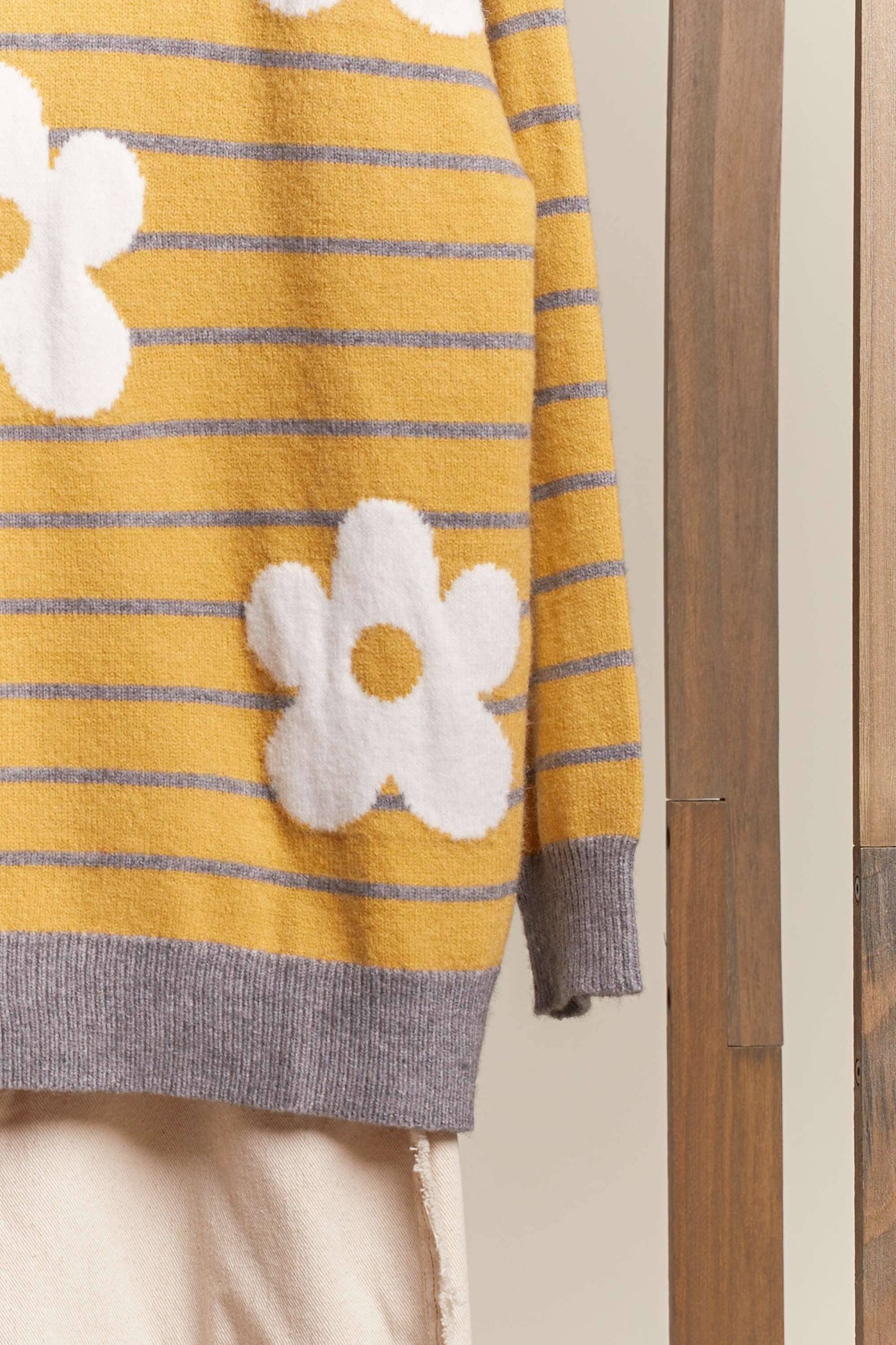 Josephine Daisy Patched Striped Sweater