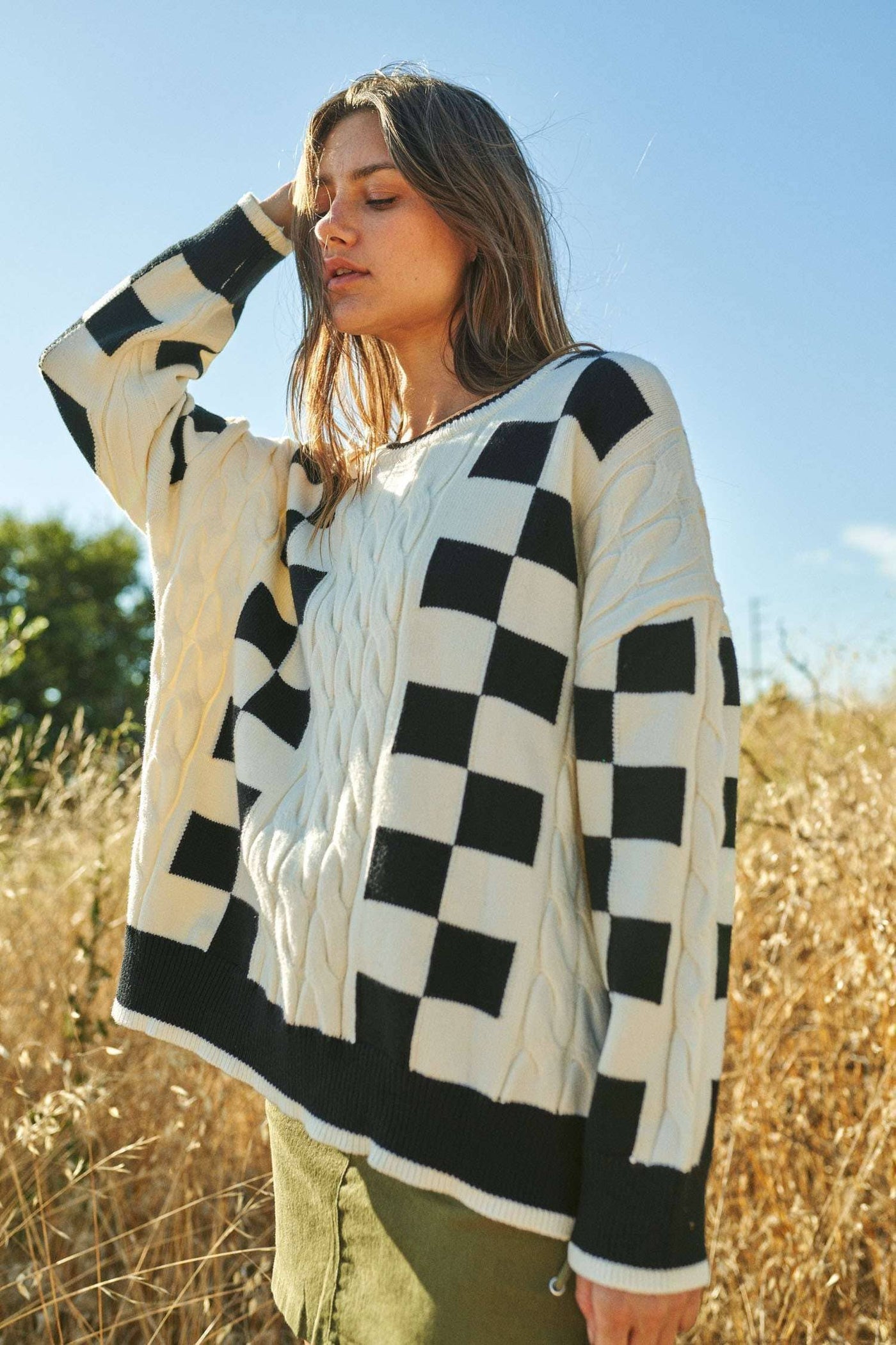 Harper Checker Sweater
