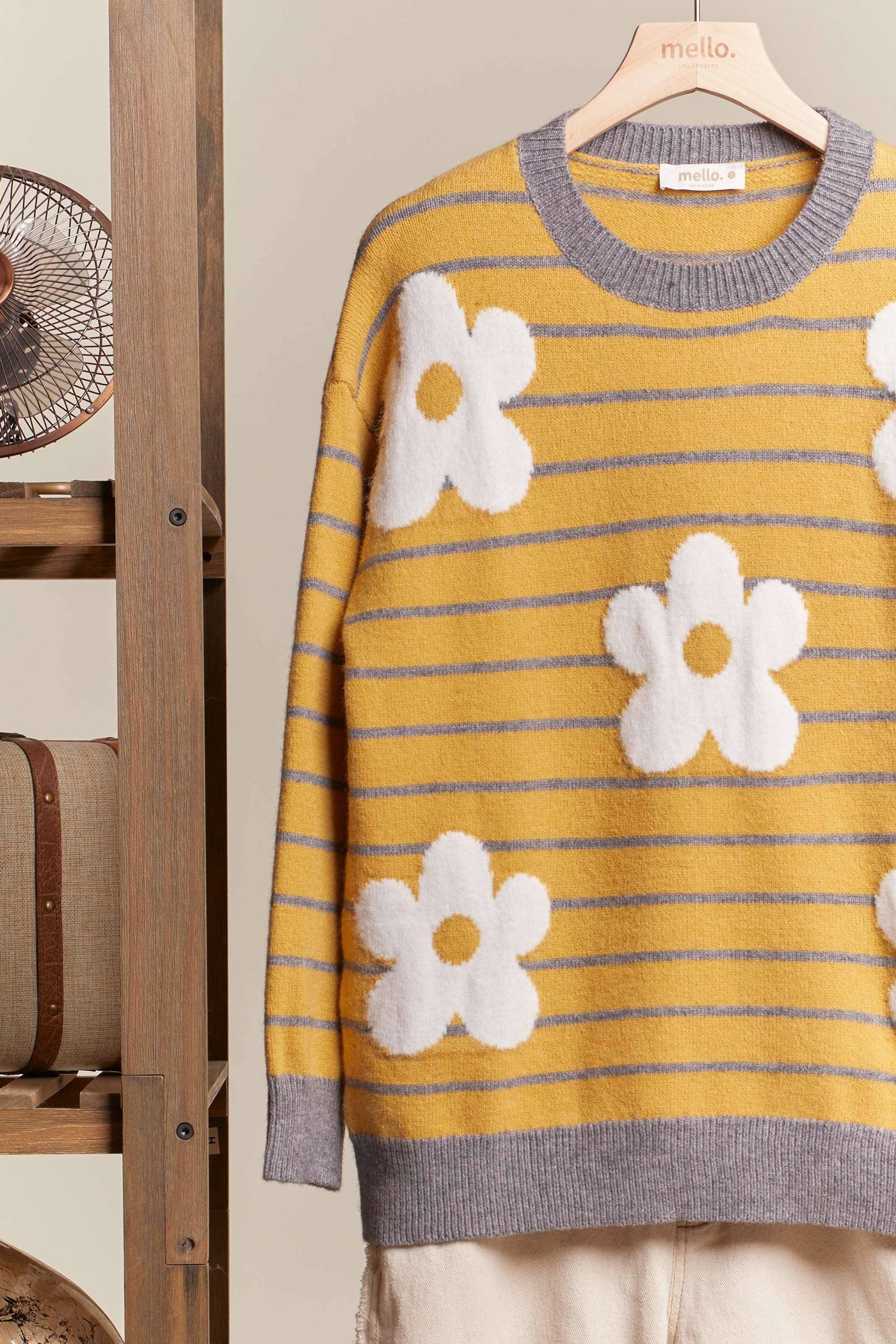 Josephine Daisy Patched Striped Sweater