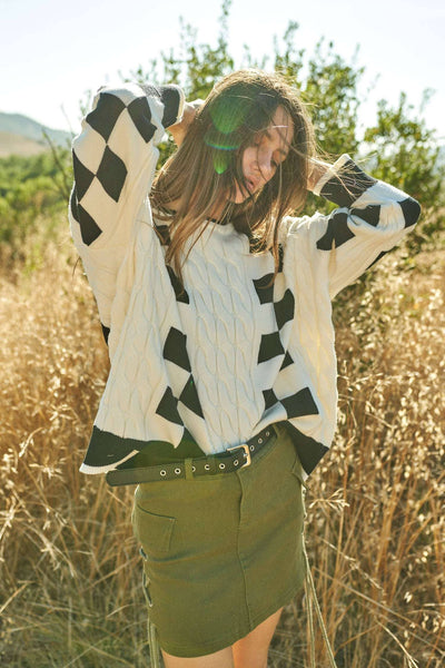 Harper Checker Sweater