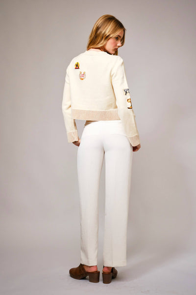 Old English Horse Graphic Western Patch Sweater