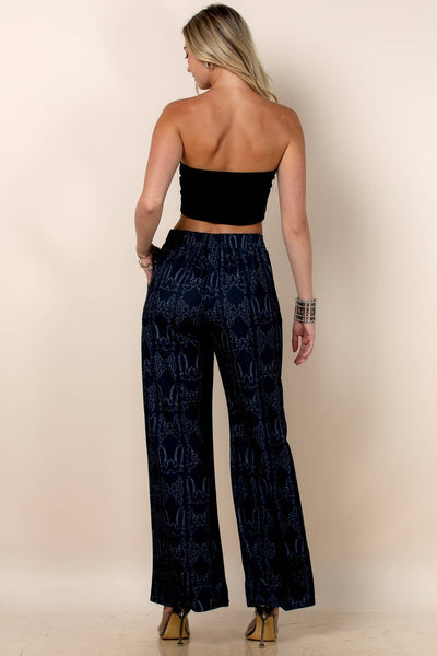 Western Boots Stitch Print Pants