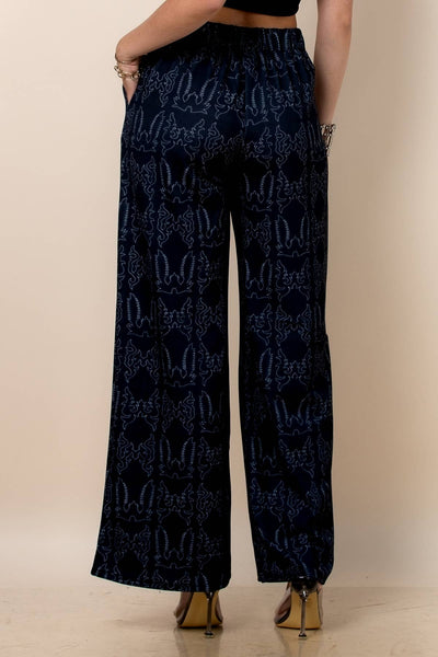 Western Boots Stitch Print Pants