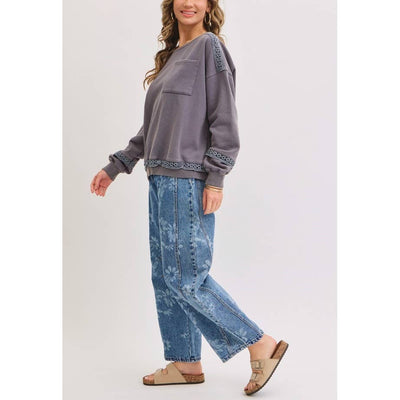 Floral Barrel Jeans
