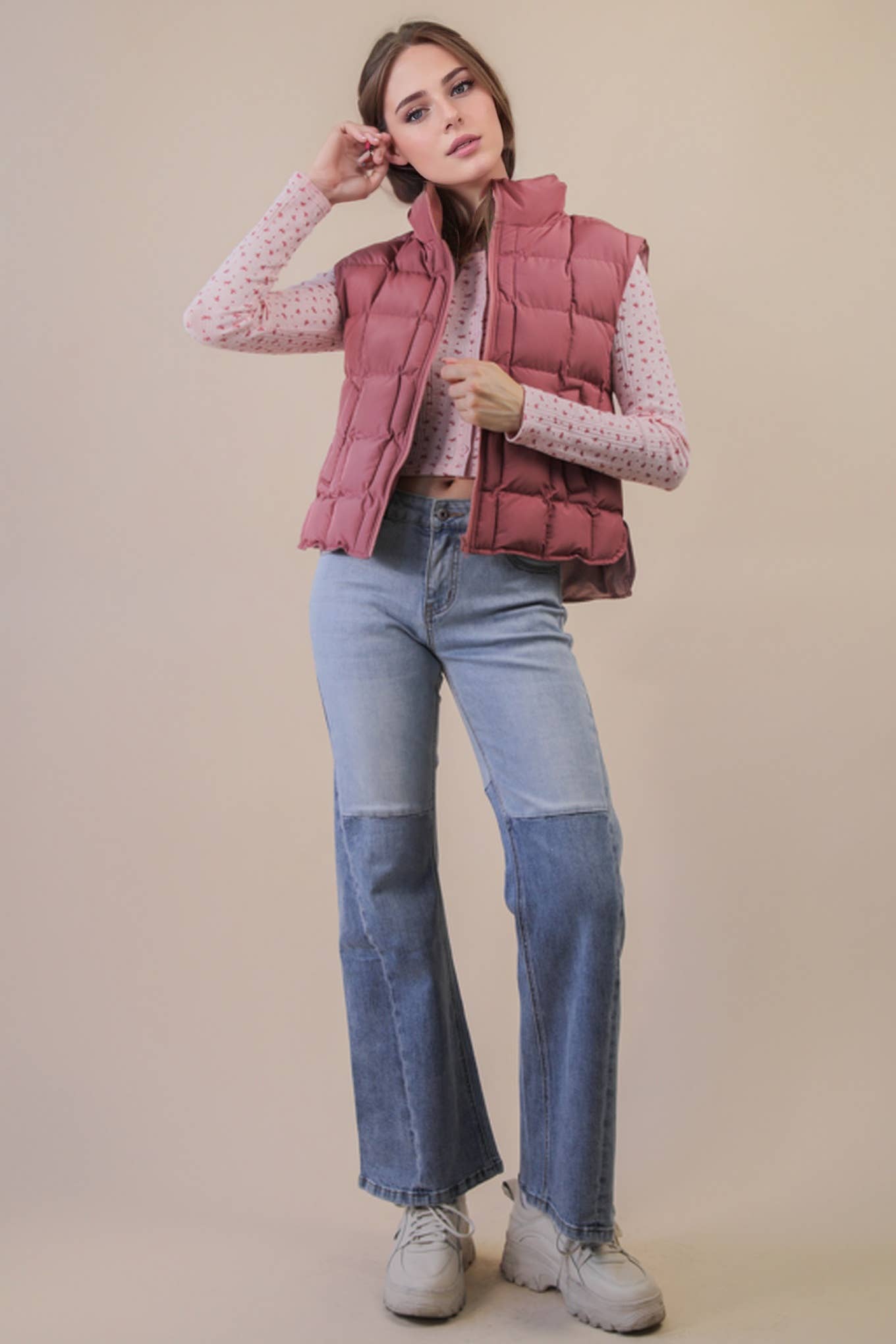 Rowan Solid Puffer Padded Warm Vest