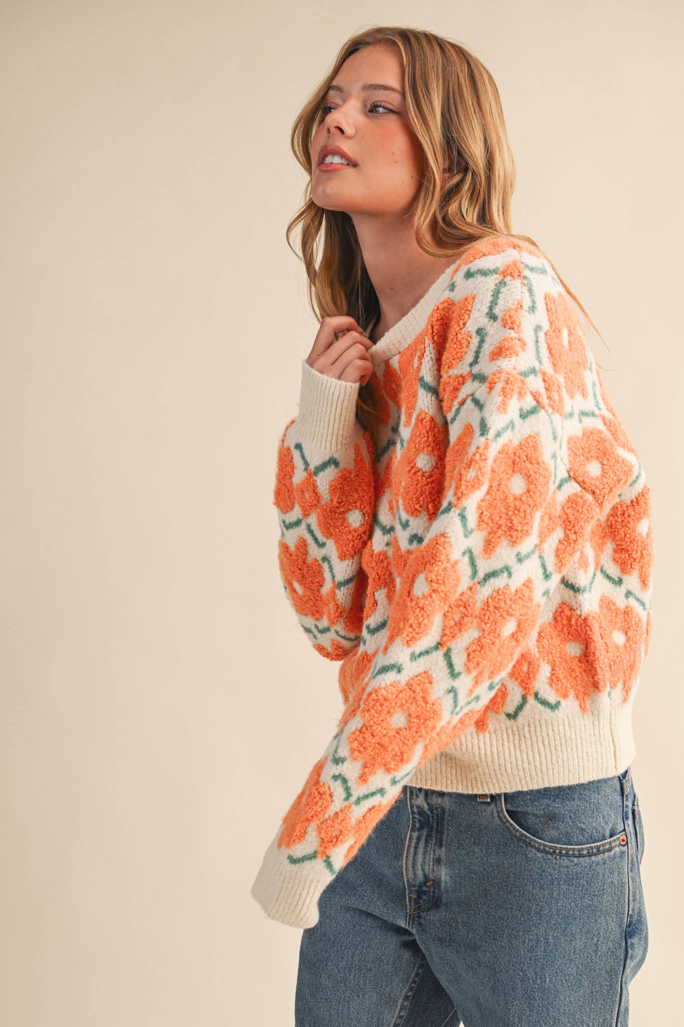 Magnolia Floral Sweater