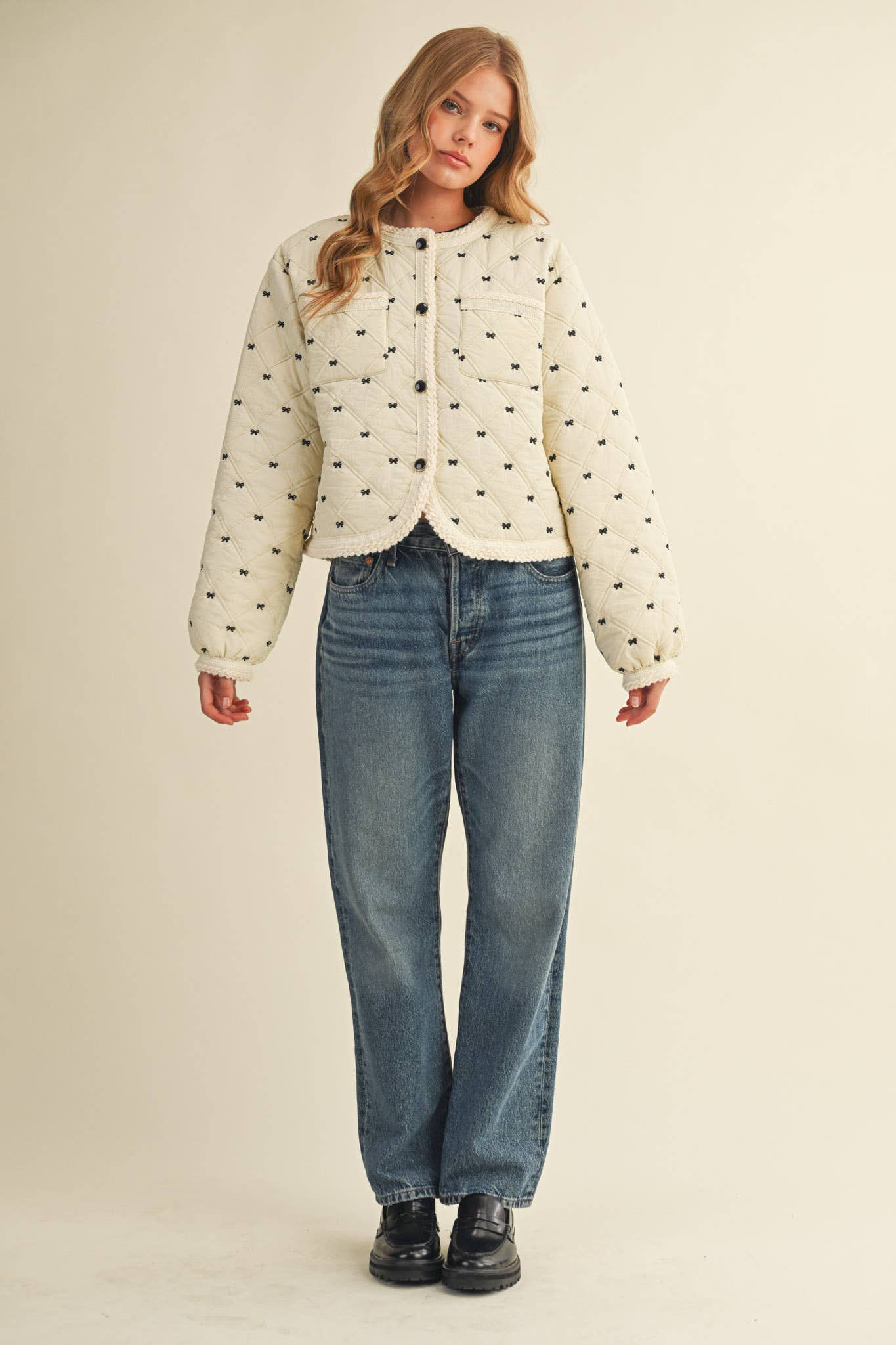 BOWIE EMBROIDERED QUILTED PUFF JACKET