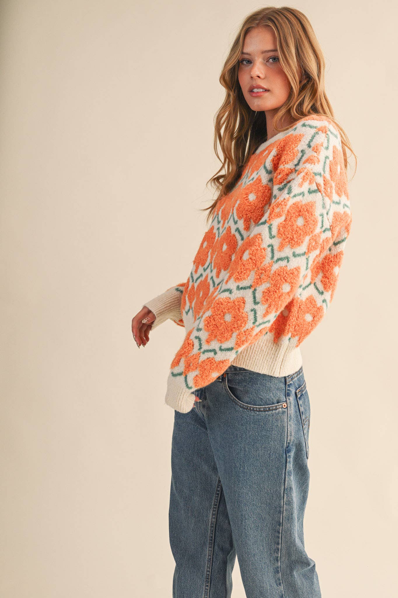 Magnolia Floral Sweater