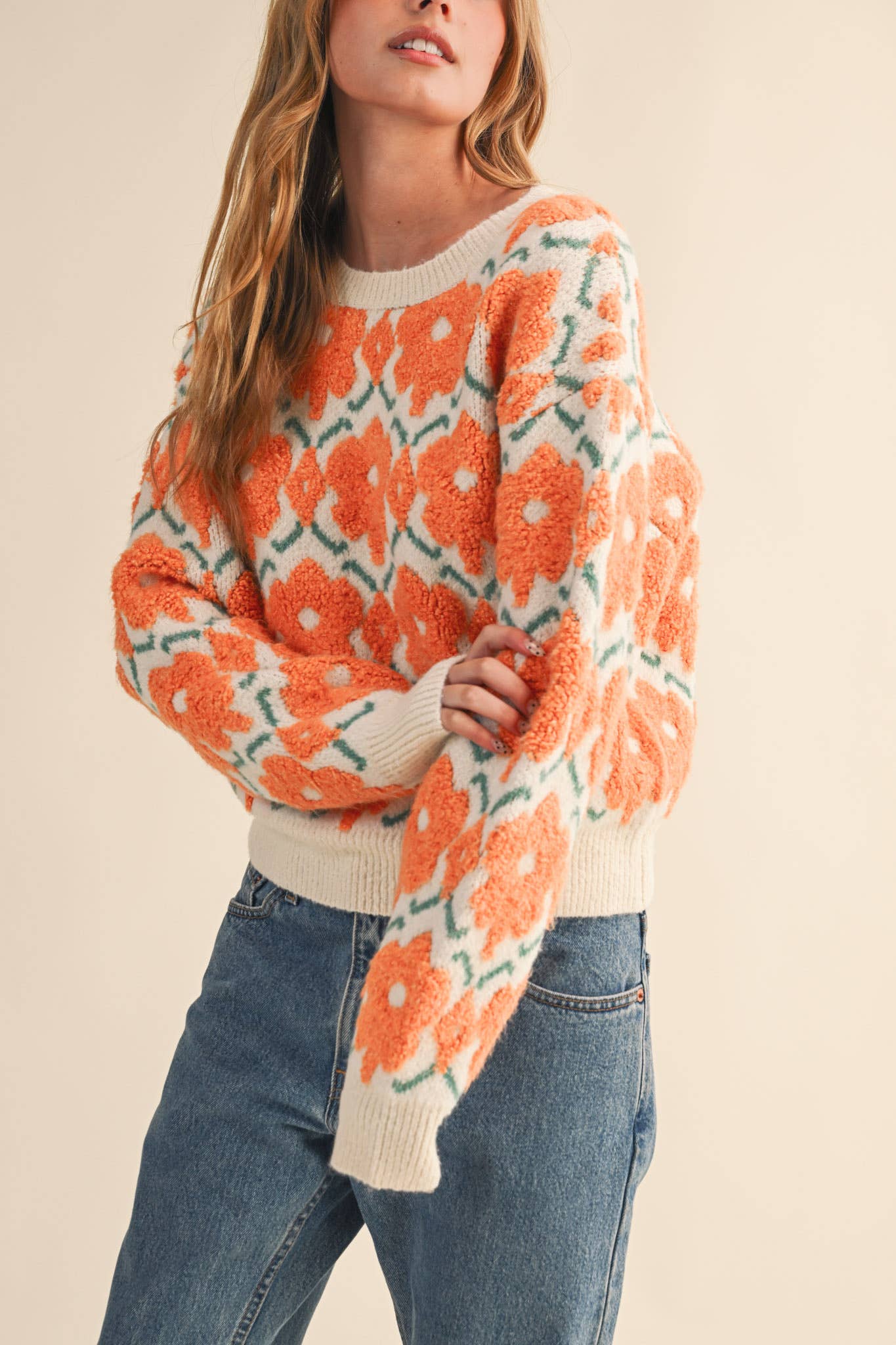 Magnolia Floral Sweater