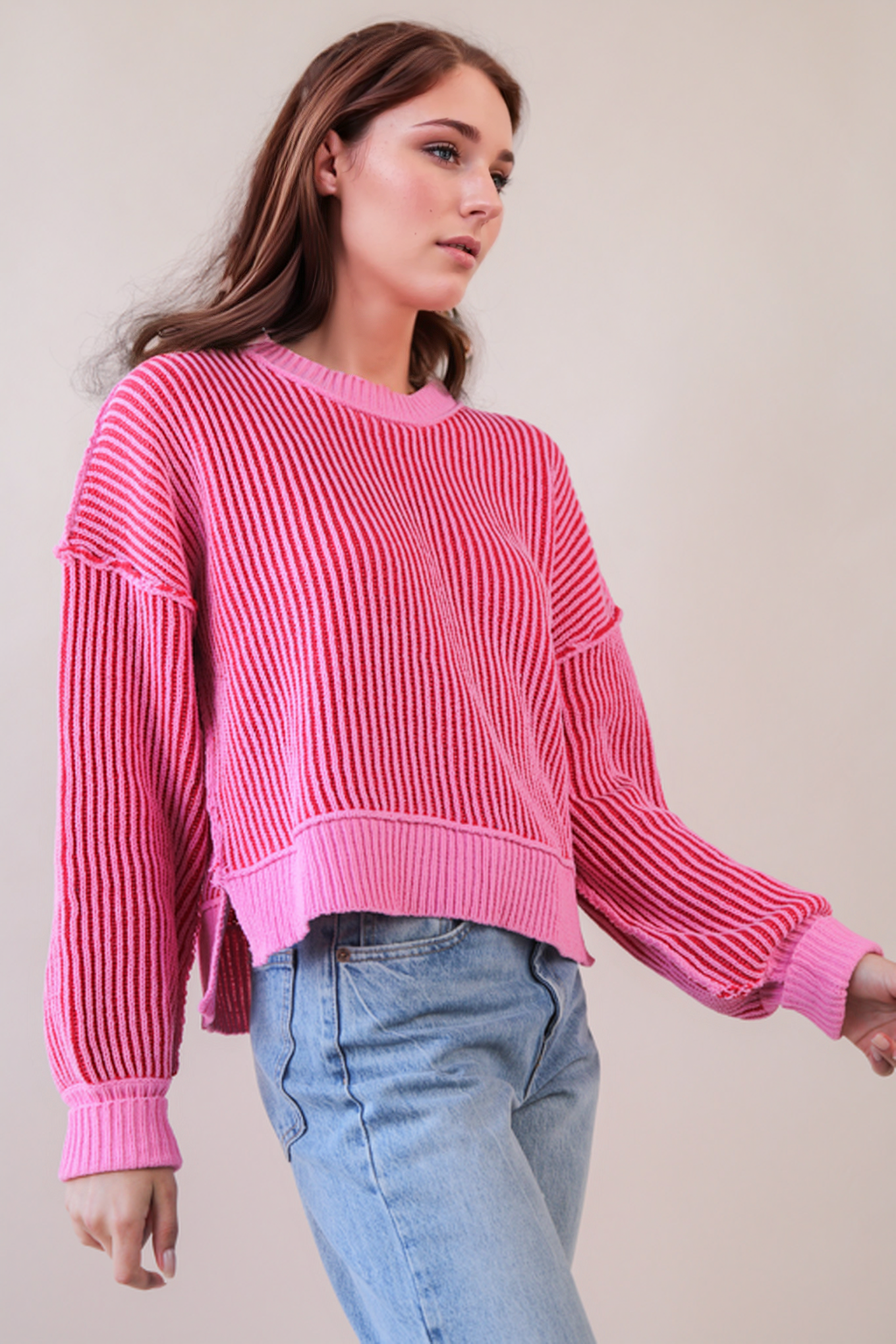Horizon Two Tone Stripe Sweater